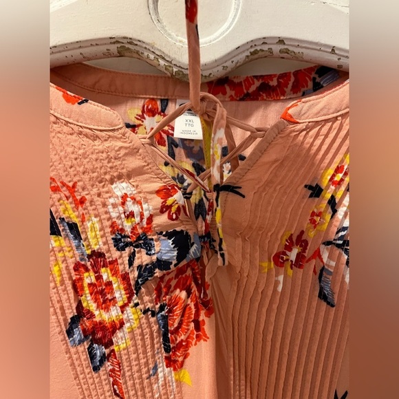 Old Navy Blush Floral Boho Blouse – Size XXL - Picture 9 of 11